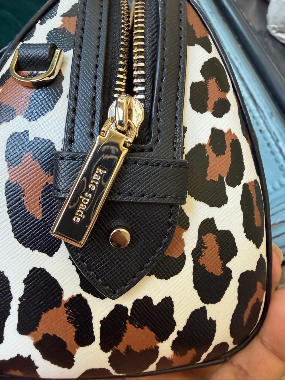 Kate Spade Madison Spotted Leopard Small Duffel Crossbody